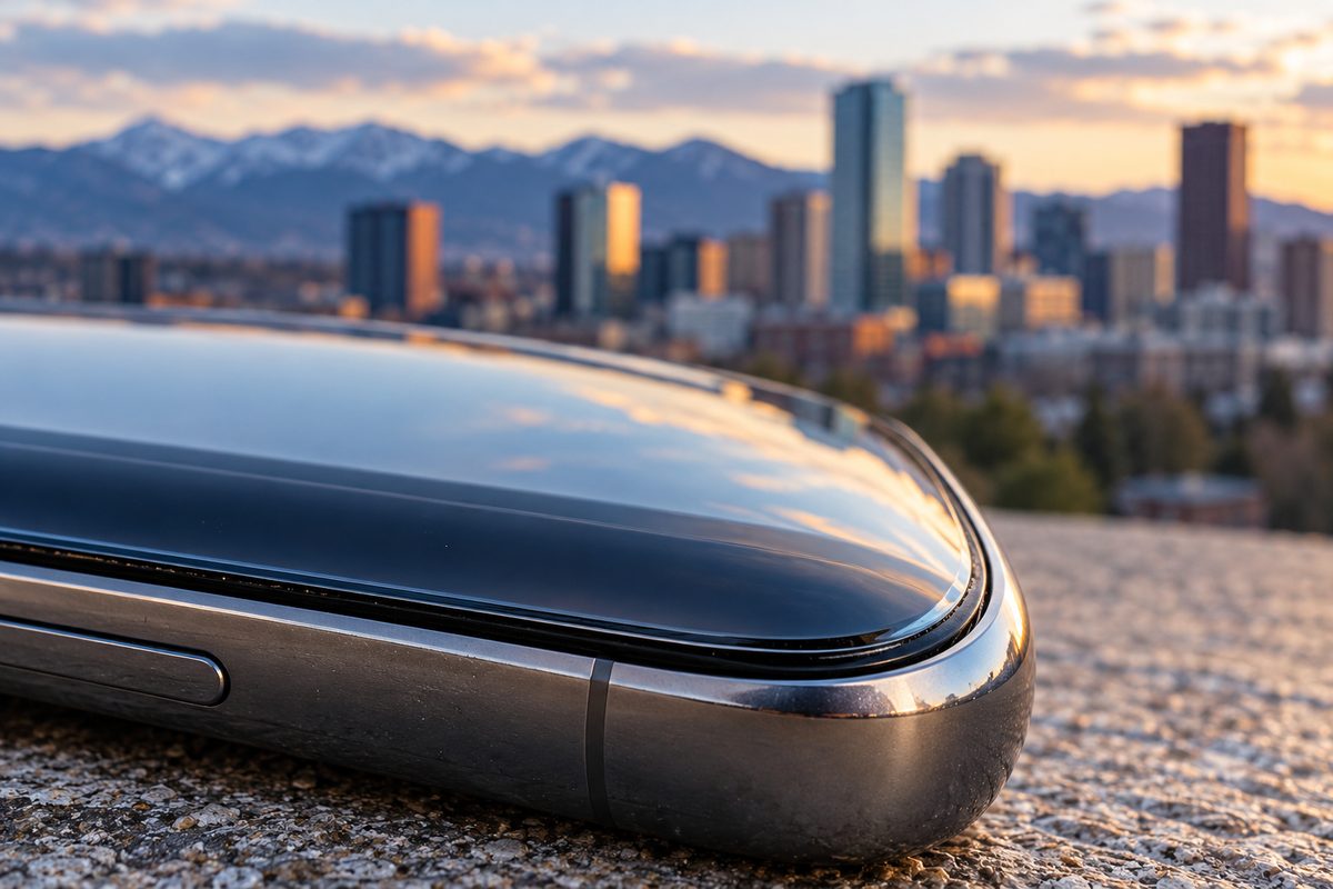 Hot-bent 3D tempered glass protector showcasing precision curved waterfall perimeter.