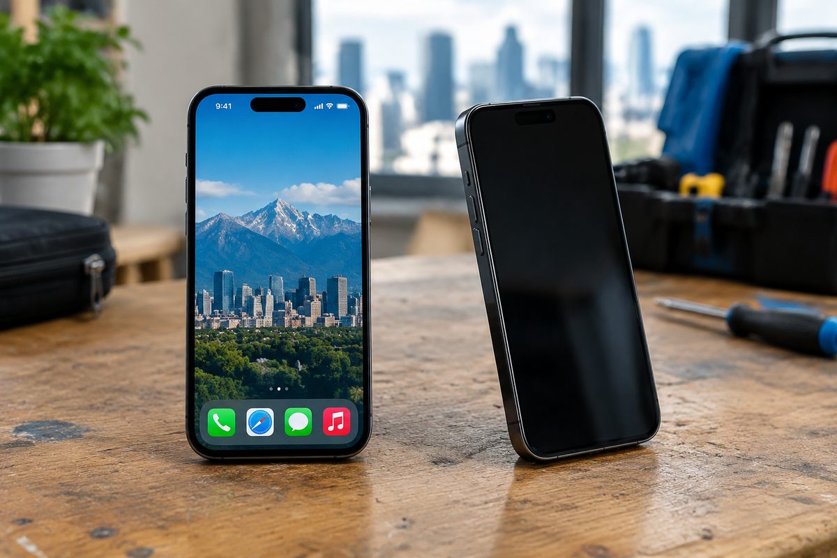 Privacy filter tempered glass showing complete screen blackout when viewed from the side